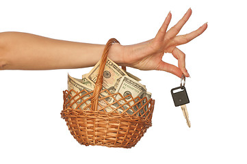 Image showing basket with money