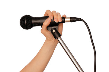 Image showing black microphone