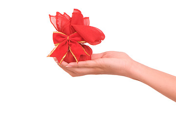 Image showing gift in the red bag