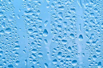 Image showing raindrops on the window after rain