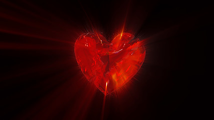 Image showing red glowing heart