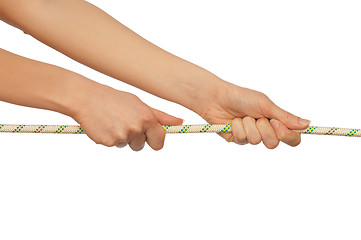 Image showing pulling of a rope