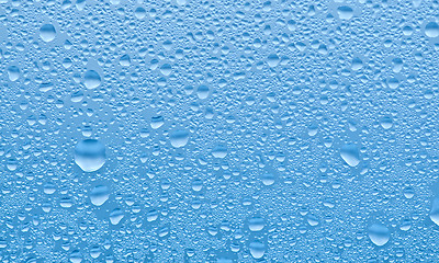 Image showing raindrops on the window after rain