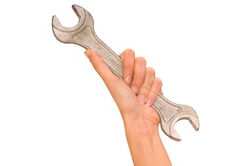 Image showing big spanner in the hand