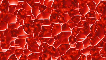 Image showing abstract textured red macro pieces