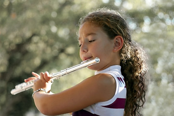 Image showing Girl with a flute