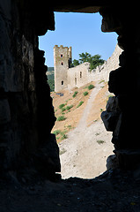 Image showing genovese stronghold through the window