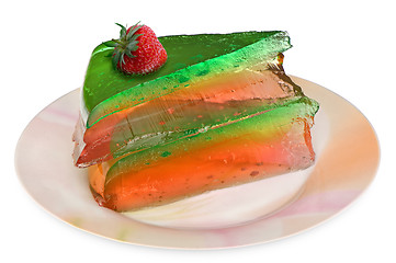 Image showing jelly with strawberry