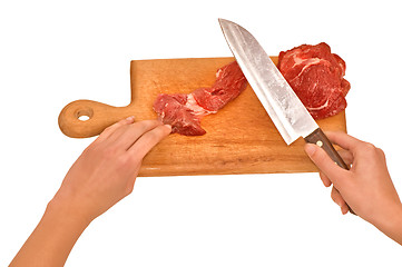 Image showing Slices of the meat