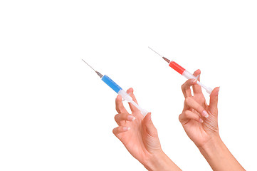 Image showing two syringes for making injections