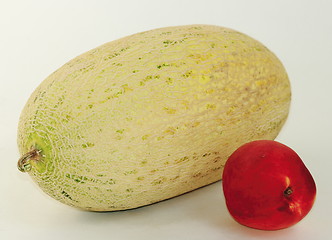 Image showing  melon, peaches