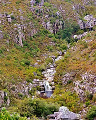 Image showing Waterfall with rocks