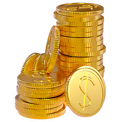 Image showing coins dollars money