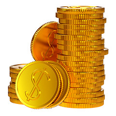 Image showing coins dollars money