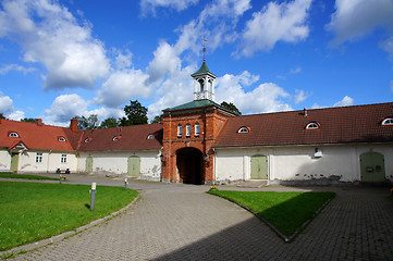 Image showing Gate and court yard of manor