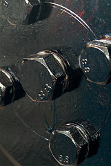Image showing Black, painted bolts