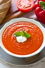 Image showing Tomato and pepper soup