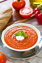 Image showing Tomato and pepper soup