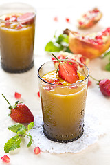 Image showing Mango and Pineapple smoothie