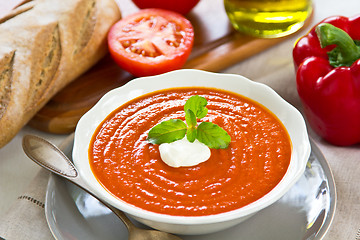 Image showing Tomato and pepper soup