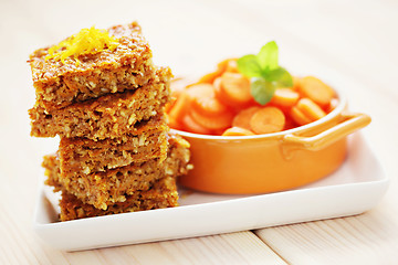 Image showing carrot cake with coconut