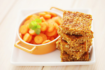 Image showing carrot cake with coconut