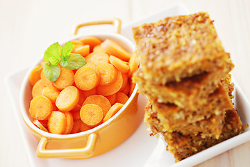 Image showing carrot cake with coconut