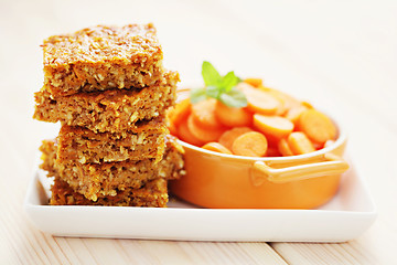 Image showing carrot cake with coconut