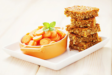 Image showing carrot cake with coconut