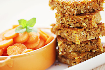 Image showing carrot cake with coconut