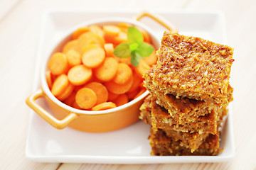 Image showing carrot cake with coconut