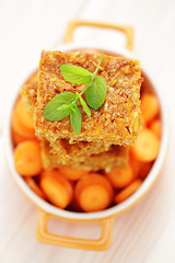 Image showing carrot cake with coconut