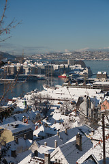 Image showing Winter in the city of Bergen, Norway