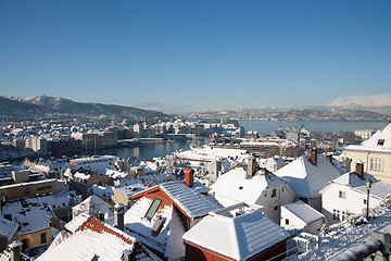 Image showing Winter in the city of Bergen, Norway