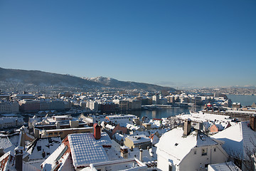 Image showing Winter in the city of Bergen, Norway