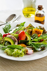Image showing Avocado with grilled vegetables salad