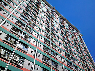 Image showing public apartment block in Hong Kong