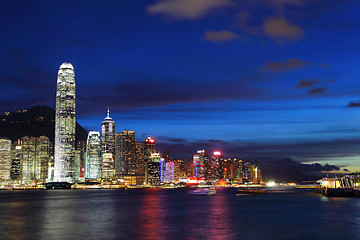 Image showing Hong Kong skyline at night