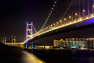 Image showing Tsing Ma Bridge at Hongkong