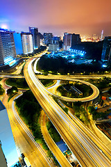 Image showing city night with highway