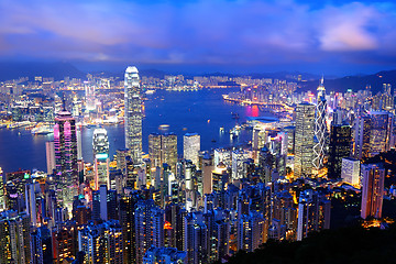 Image showing Hong Kong at night