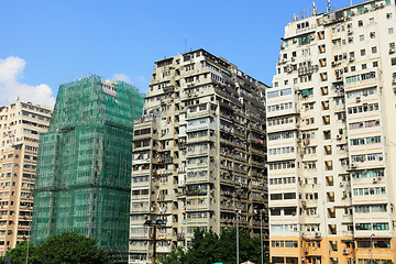 Image showing Hong Kong crowded building