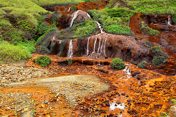 Image showing golden waterfall