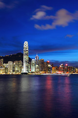 Image showing Hong Kong skyline at night