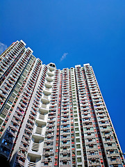 Image showing public apartment block in Hong Kong