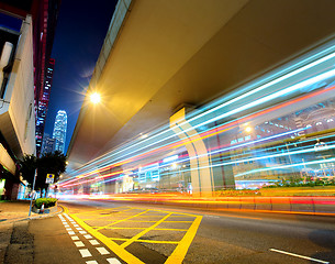 Image showing light trails at night