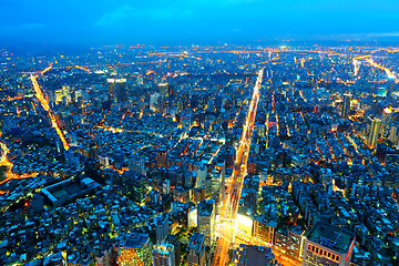 Image showing taipei city at night