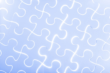 Image showing Puzzle in blue