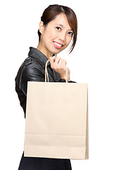 Image showing woman with shopping bag