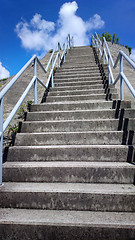 Image showing Spiral stairs to the sky